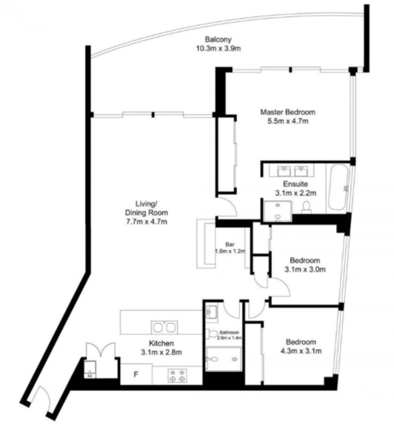 Apartment Incredible Ocean Views 3 Bed 18th Floor *